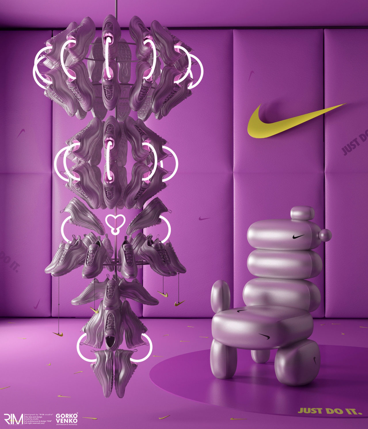 Nike Air Max Day 2020 conceptual expressive furniture collection - Изображение
